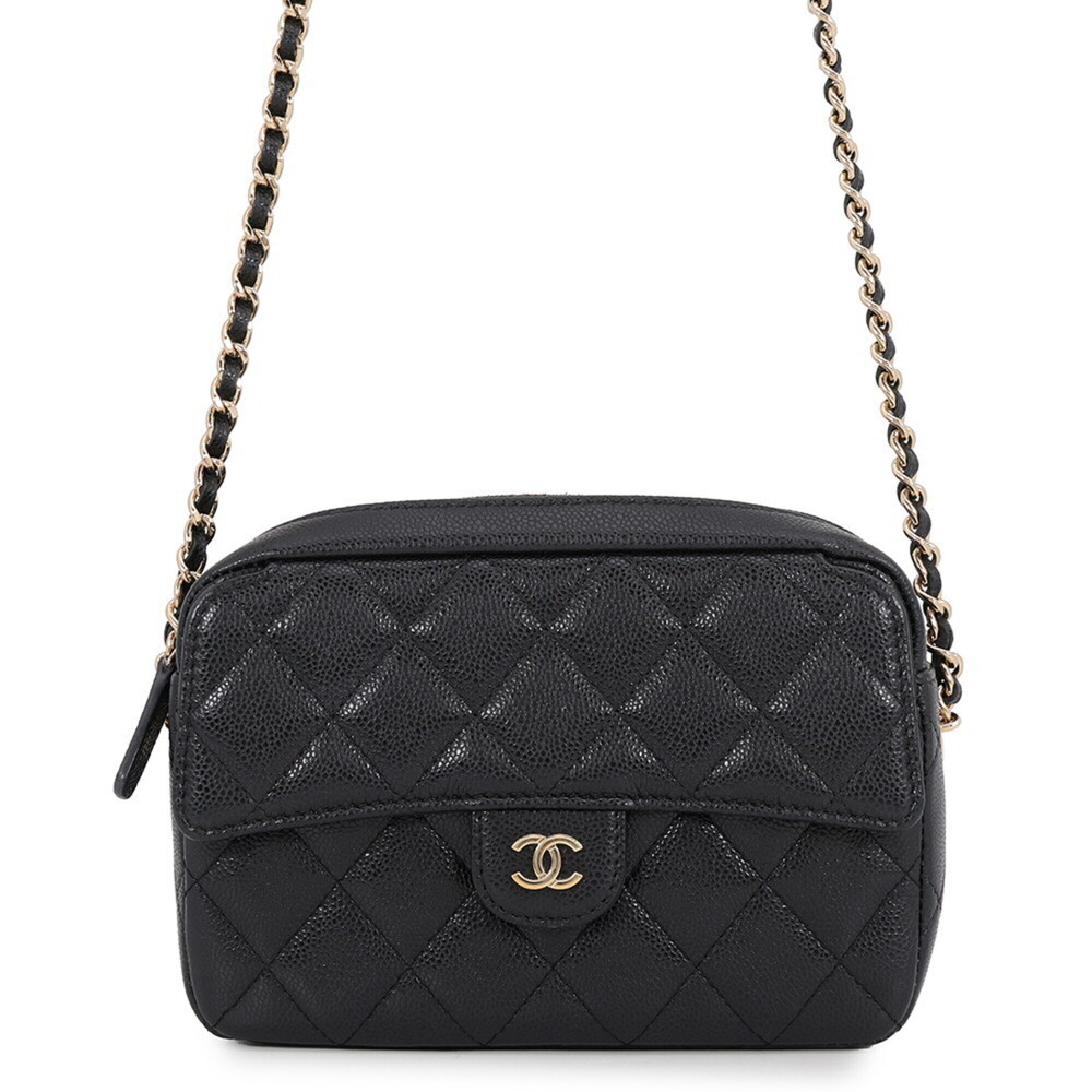 Chanel Chain Shoulder Bag, Matelassé, Coco Mark, Classic Handbag, Clutch, Cav...
